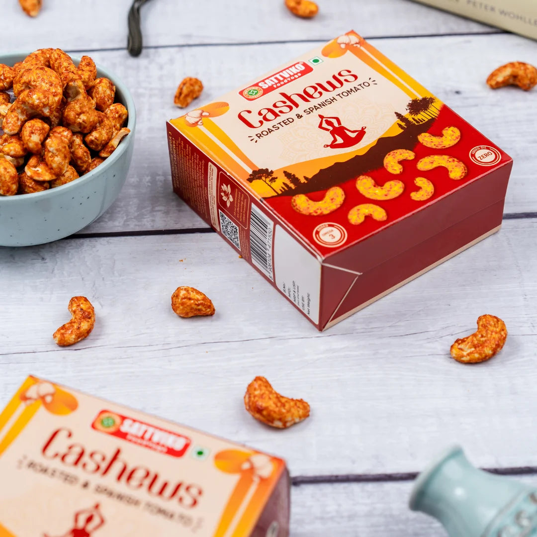 Sattviko Roasted Spanish Tomato Cashews 80 GM