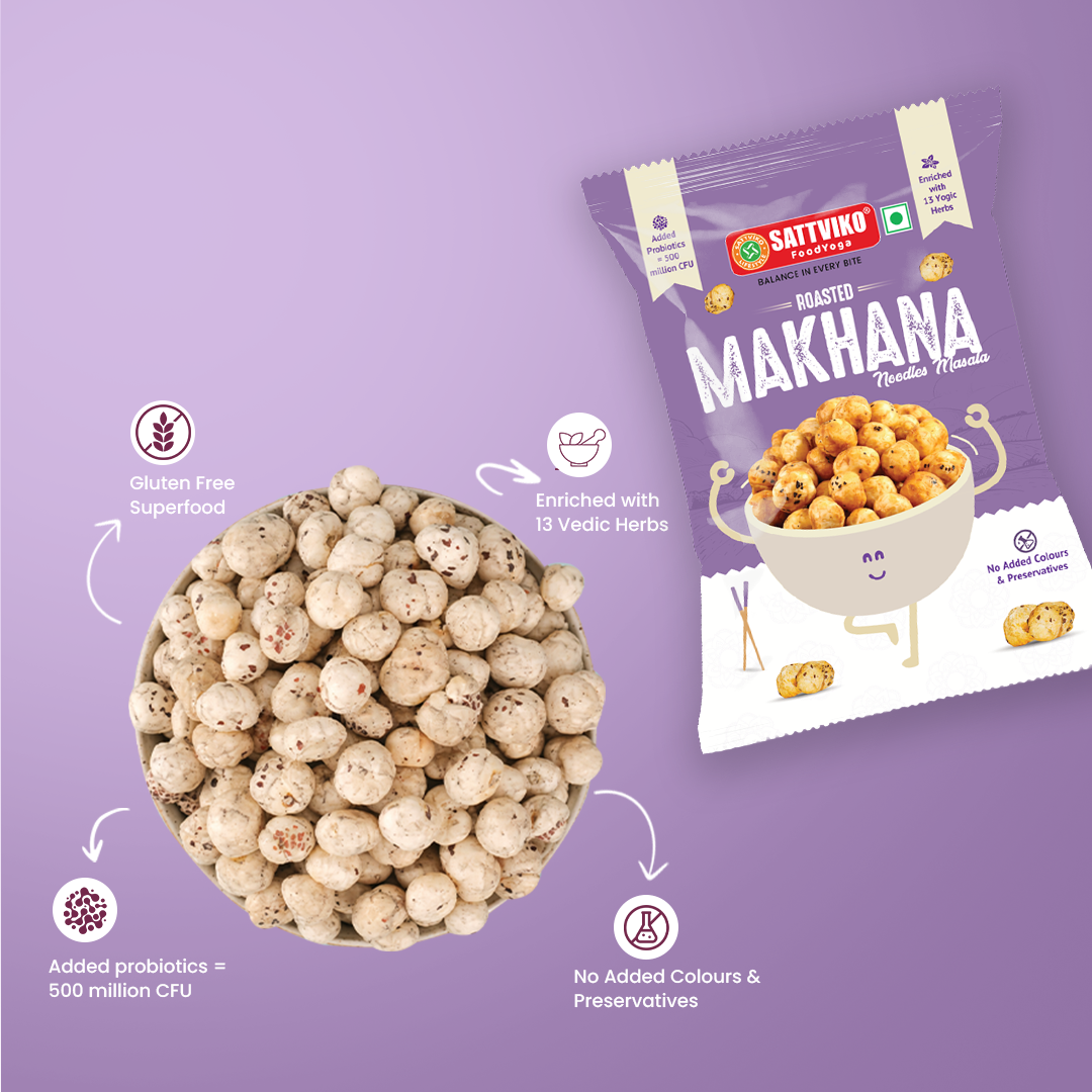 Sattviko Roasted Makhana - Noodles Masala 50GM