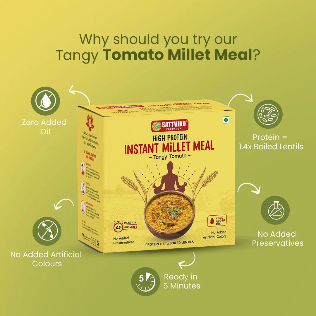 Sattviko Instant Millet Meal Tangy Tomato 40 Grams