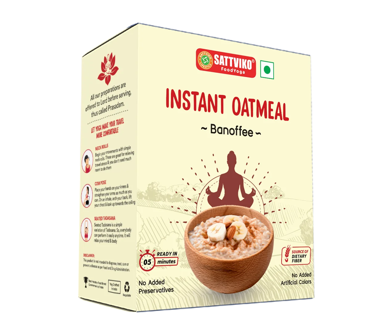 Sattviko Instant Oatmeal Banoffee Flavour 70 GM