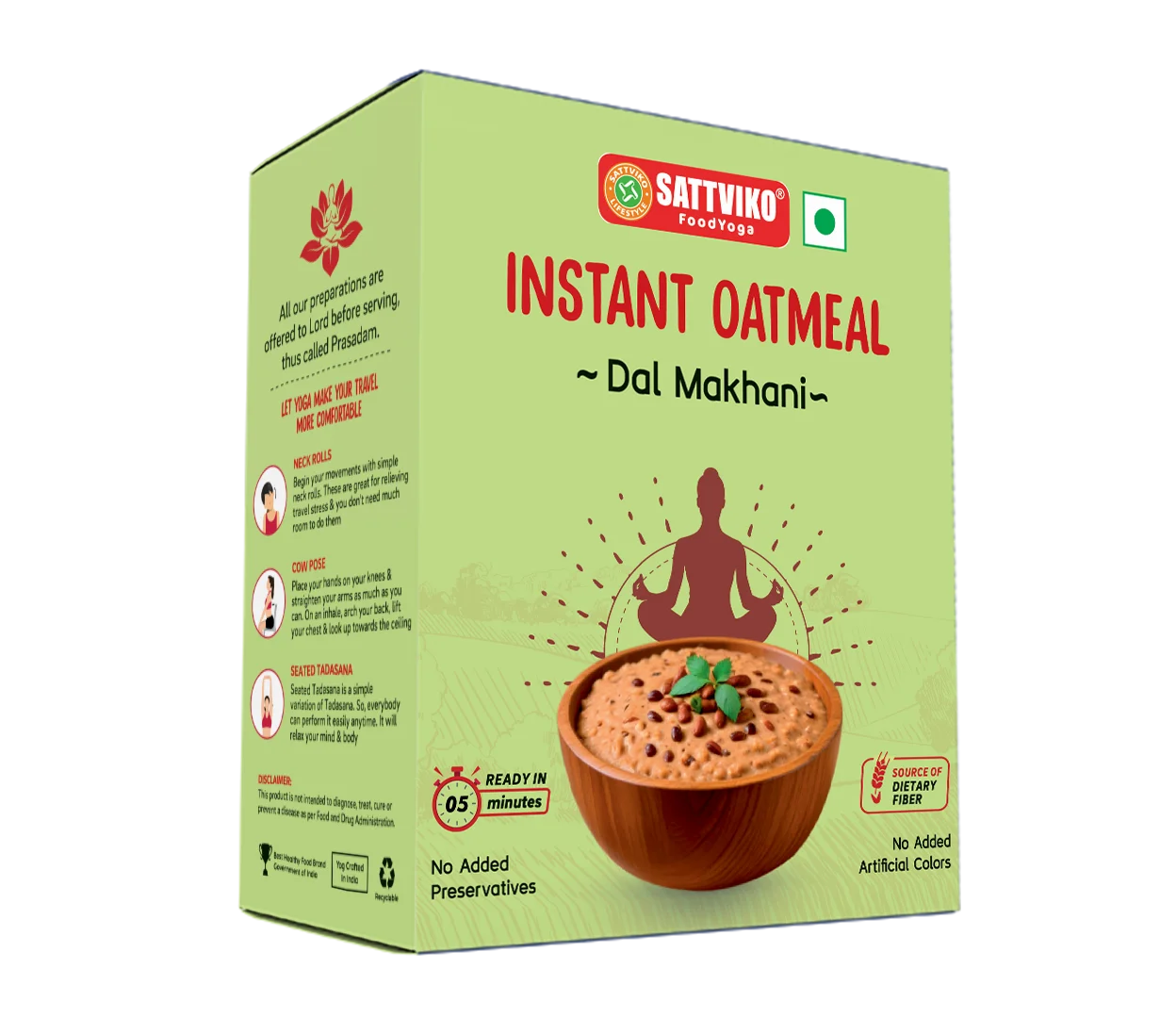 Sattviko Instant Oatmeal Dal Makhani Flavour 70 GM