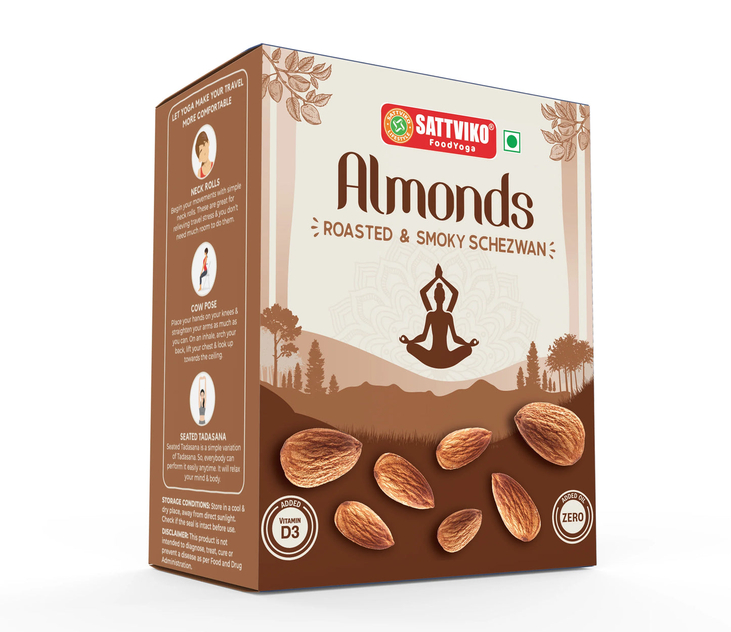 Sattviko Roasted Smoky Schezwan Almonds 80 GM