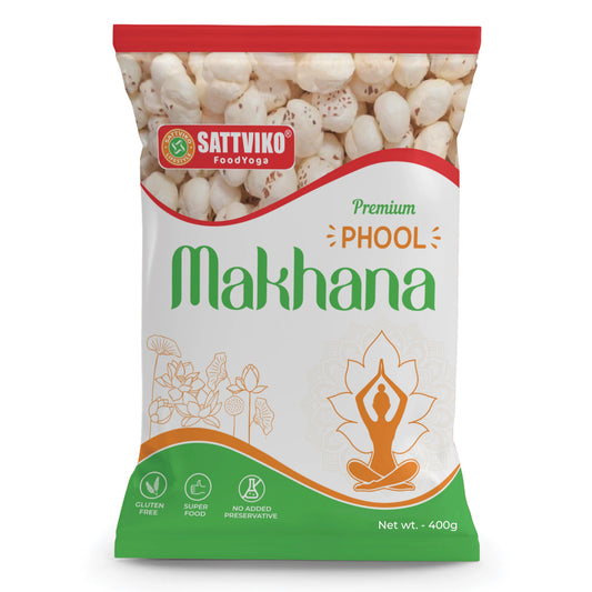 Plain Raw Phool Makhana 5 Sutta - 400 GM | High Quality Big Size Premium Foxnuts