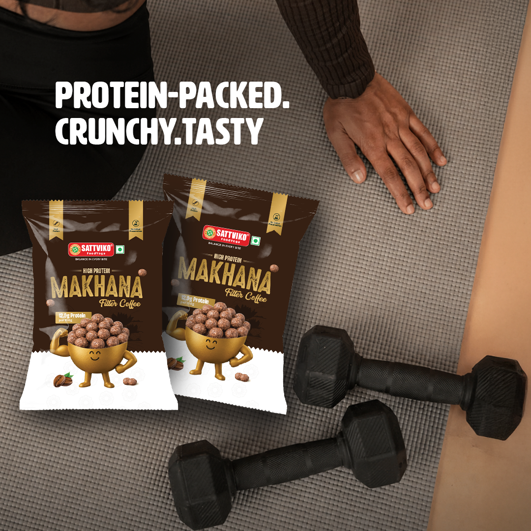 Sattviko High Protein Makhana – Filter Coffee (30g)