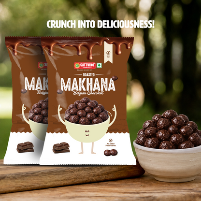 Sattviko Roasted Makhana – Belgian Chocolate (42g)