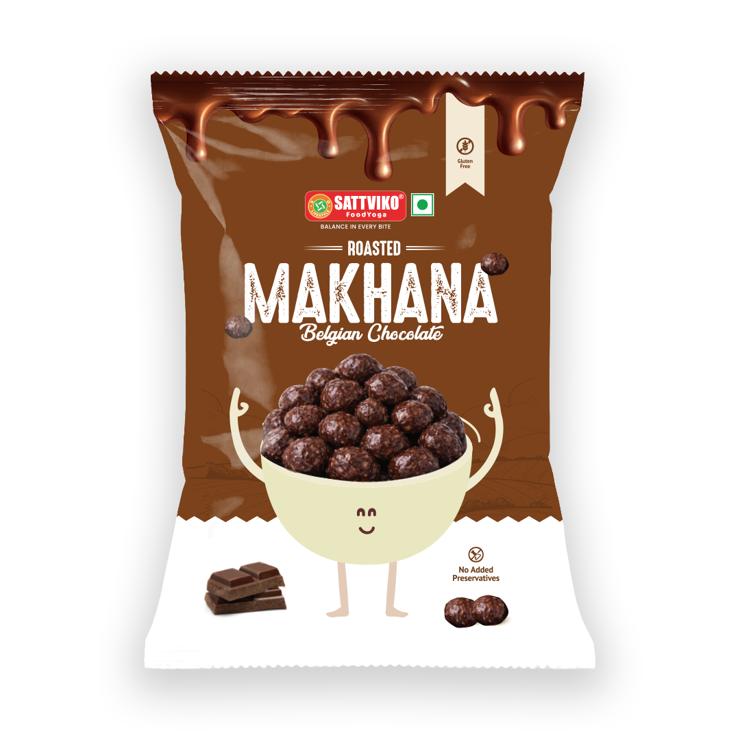 Sattviko Roasted Makhana – Belgian Chocolate (42g)