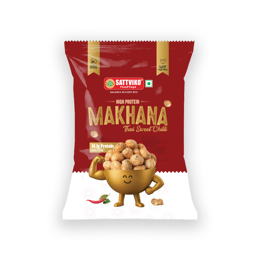 Sattviko High Protein Makhana – Thai Sweet Chilli (30g)