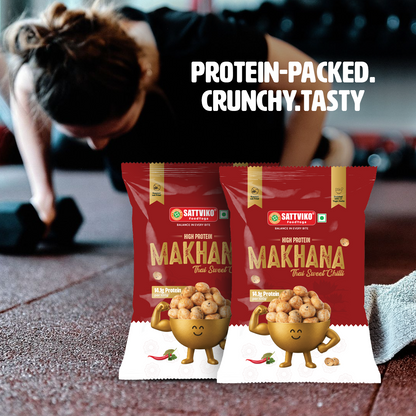 Sattviko High Protein Makhana – Thai Sweet Chilli (30g)