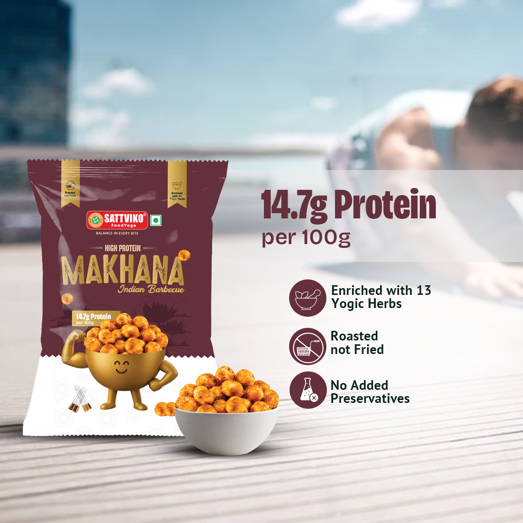 Sattviko High Protein Makhana – Indian Barbecue (30g)