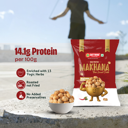 Sattviko High Protein Makhana – Thai Sweet Chilli (30g)