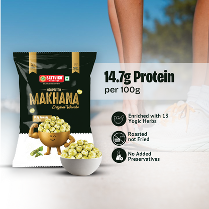Sattviko High Protein Makhana – Original Wasabi (30g)