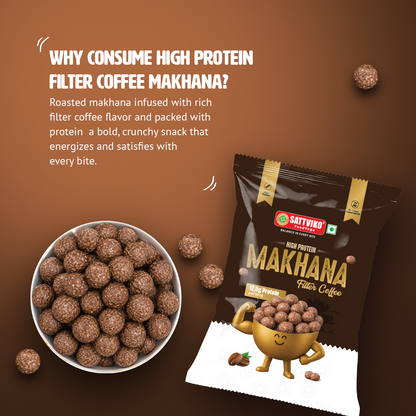 Sattviko High Protein Makhana – Filter Coffee (30g)