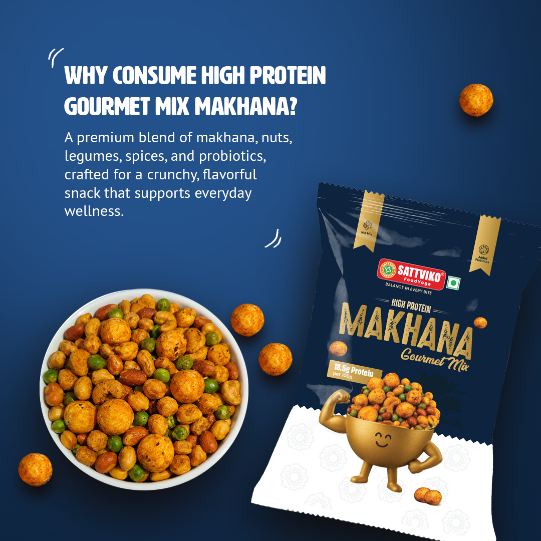 Sattviko High Protein Makhana Gourmet Mix (30g)