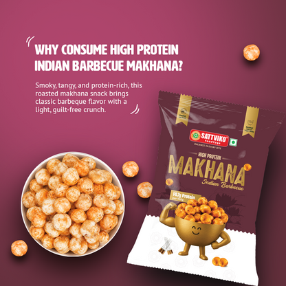Sattviko High Protein Makhana – Indian Barbecue (30g)
