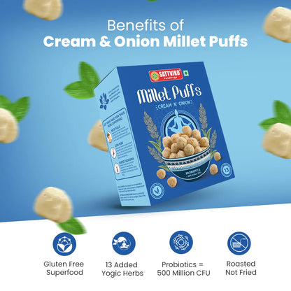 Millet Puff Cream & Onion Combo Pack of 3