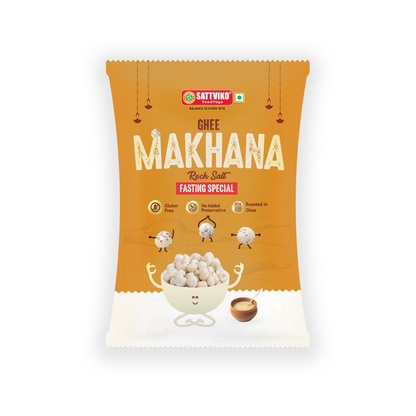 Sattviko Roasted Makhana - Ghee and Rock Salt 50 GM