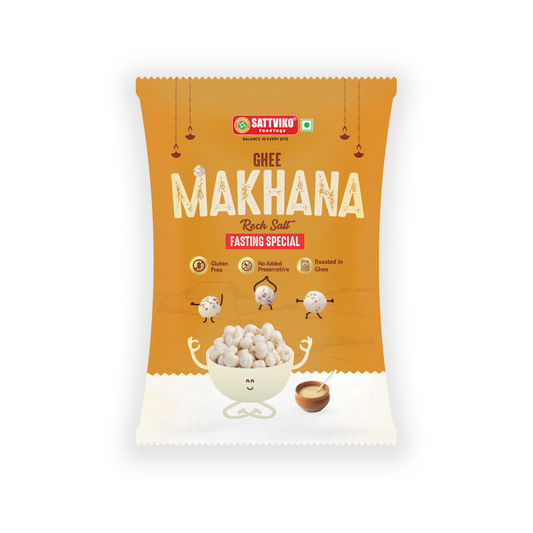 Sattviko Roasted Makhana - Ghee and Rock Salt 50 GM