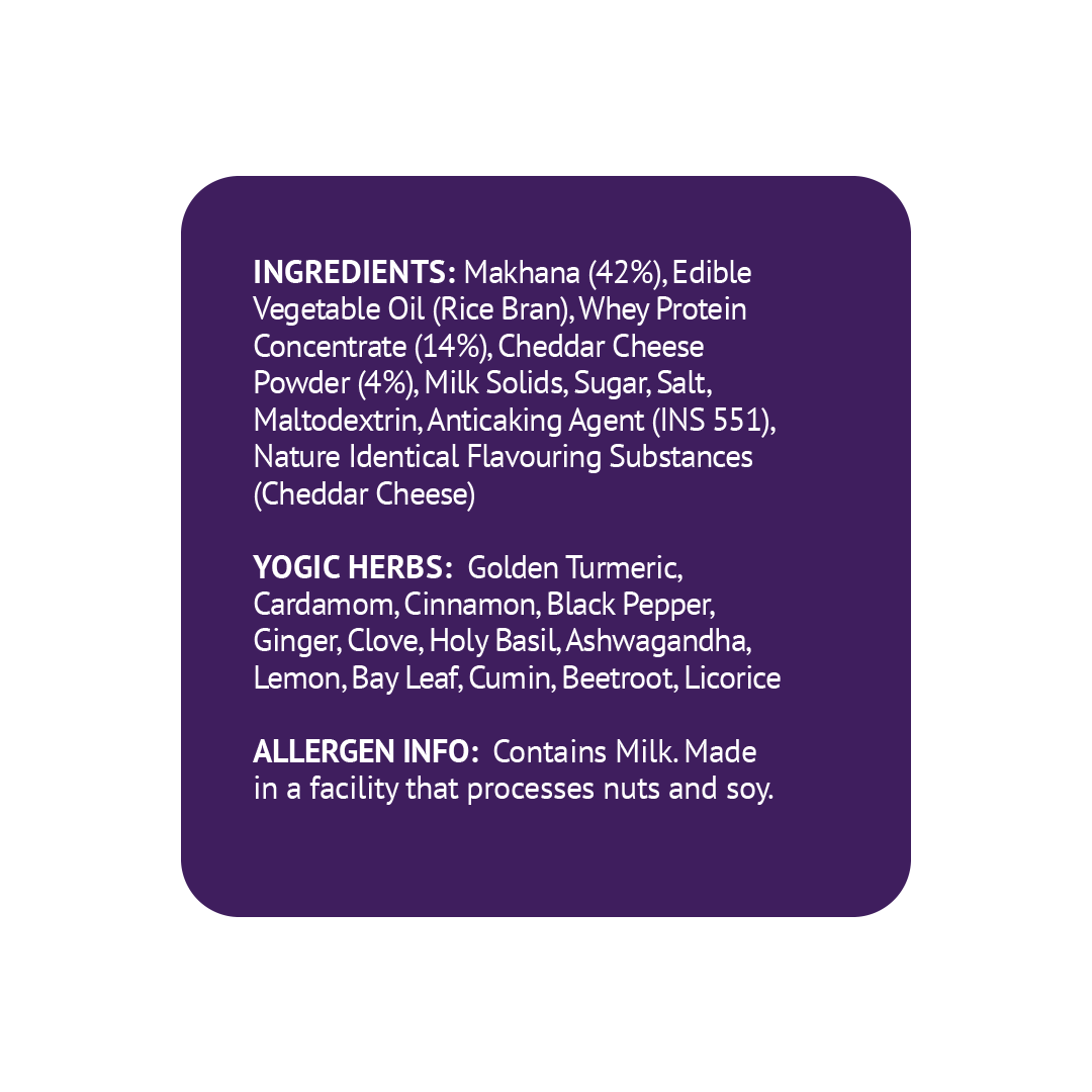 Sattviko High Protein Roasted Makhana - Cheddar Cheese