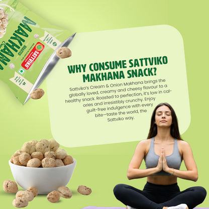 Sattviko Roasted Makhana - Cream n Onion 50 GM