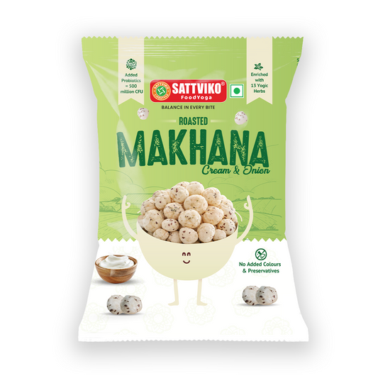 Sattviko Roasted Makhana - Cream n Onion 50 GM